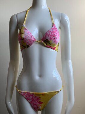 Sauvage California underwire yellow & pink floral bikini